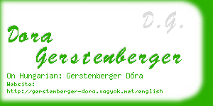 dora gerstenberger business card